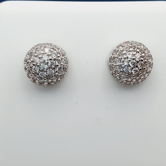 "925 Sterling Silver Plated CZ Earrings, EVBRS469 - Picture 10 of 10